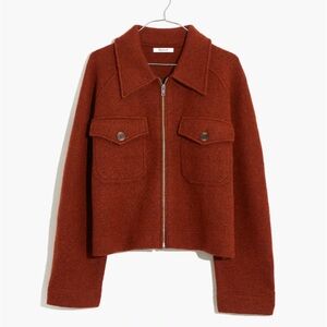 Madewell Rust Johnsville Sweater Jacket